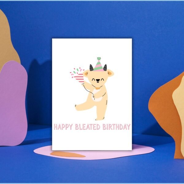 Funny Belated Birthday Card - Happy Bleated Birthday