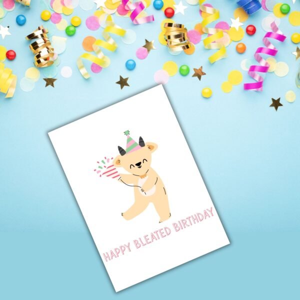 Funny Belated Birthday Card - Happy Bleated Birthday