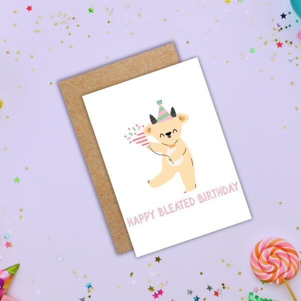 Funny Belated Birthday Card - Happy Bleated Birthday
