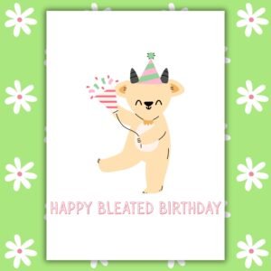 Funny Belated Birthday Card - Happy Bleated Birthday