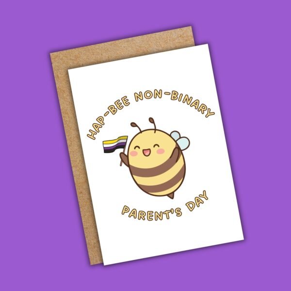 Hap-Bee Non-Binary Parent’s Day Card