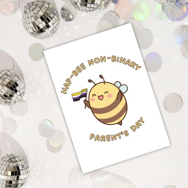 Hap-Bee Non-Binary Parent’s Day Card