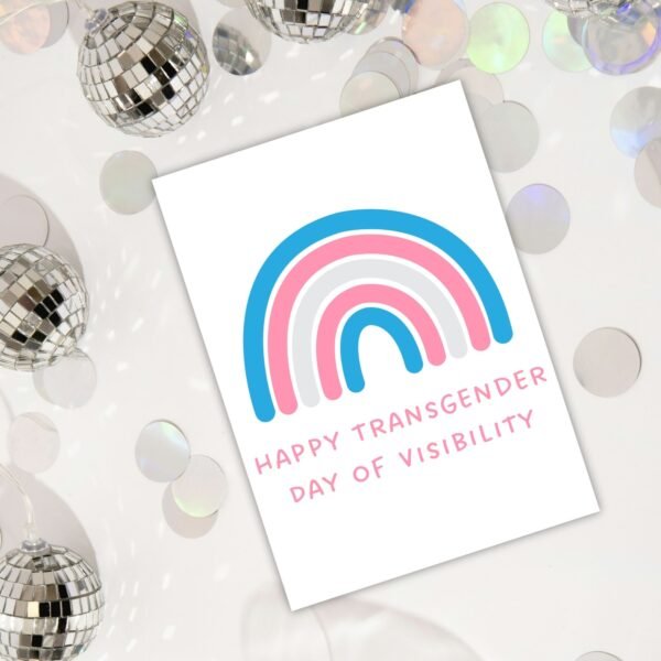 Happy Rainbow Transgender DOV Card (2) Happy Transgender Day of Visibility – Trans Pride Rainbow Card