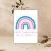 Happy Rainbow Transgender DOV Card (3) Happy Transgender Day of Visibility – Trans Pride Rainbow Card