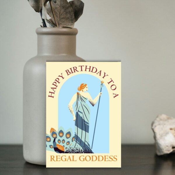 Hera Greek Mythology Birthday Card – Happy Birthday To A Regal Goddess