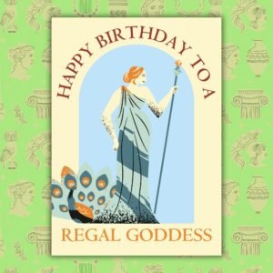 Hera Greek Mythology Birthday Card – Happy Birthday To A Regal Goddess