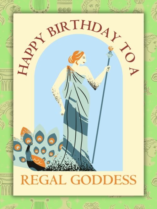 Hera Greek Mythology Birthday Card – Happy Birthday To A Regal Goddess