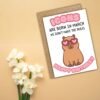 Capybara March Birthday Card