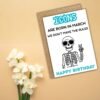 Funny Skeleton March Birthday Card