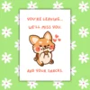 Leaving miss you and snacks 1 Funny Leaving Card - We’ll Miss You. And Your Snacks