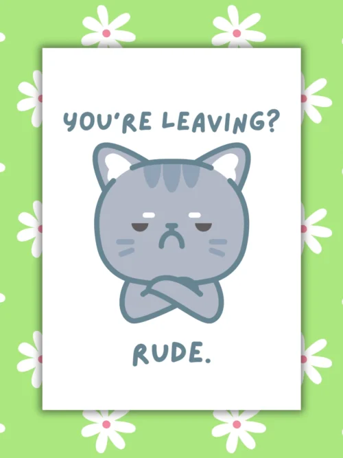 Leaving rude 1 Funny Leaving Card - You’re Leaving? Rude.