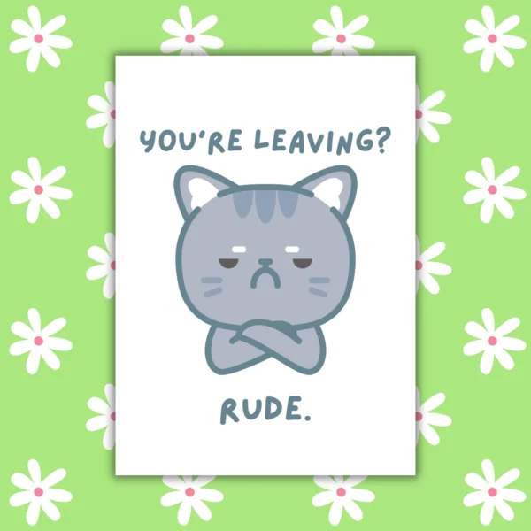 Leaving rude 1 Funny Leaving Card - You’re Leaving? Rude.