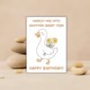 March Birthday Card - Goose With Daffodils