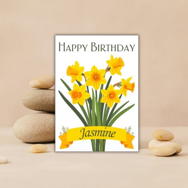 March Personalised Birthday (3) Personalised March Birthday Card
