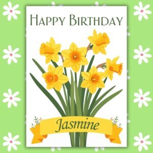 Personalised March Birthday Card