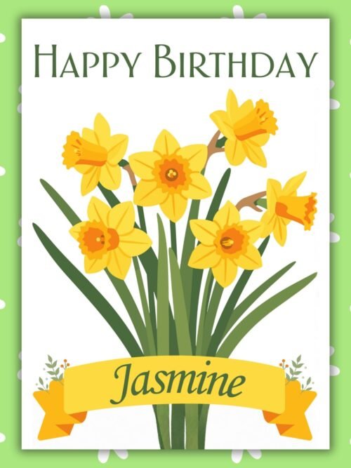 March Personalised Birthday Personalised March Birthday Card