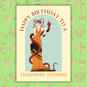 Medusa Greek Mythology Birthday Card – Happy Birthday To A Legendary Goddess
