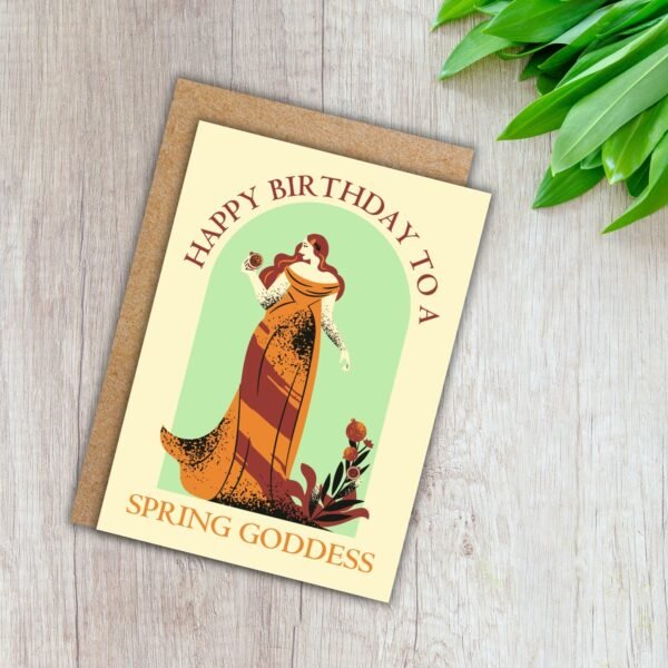 Persephone Spring Birthday Card
