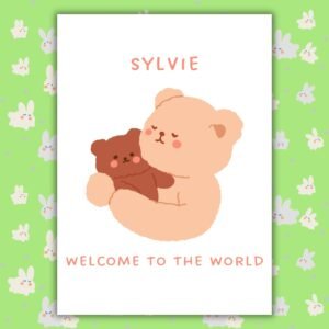 Personalised Baby New Baby Card – Welcome To The World