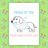 Simply Proud Of You Today And Every Day – Trans Pride Sausage Dog Card
