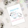 Simply Proud Of You Today And Every Day – Trans Pride Sausage Dog Card