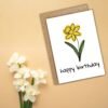Simple Daffodil Birthday (1) Daffodil March Birthday Card