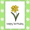 Simple Daffodil Birthday Daffodil March Birthday Card