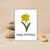 Simple Daffodil Birthday (3) Daffodil March Birthday Card
