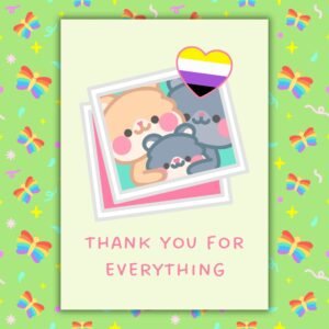 Thank You for Everything – Non-Binary Parents Day Card