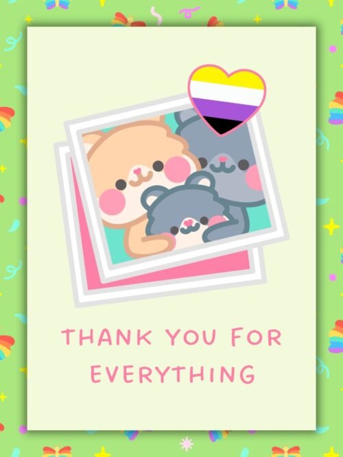 Thank You for Everything – Non-Binary Parents Day Card
