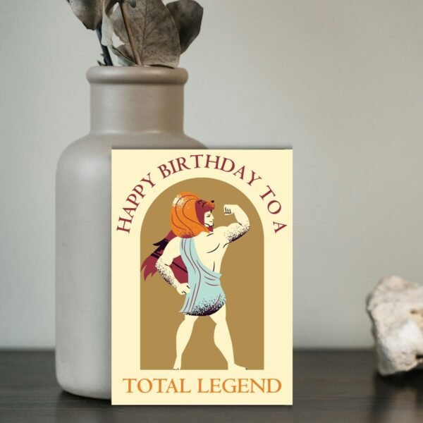 Greek Mythology Heracles Birthday Card – Happy Birthday To A Total Legend