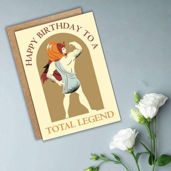 Greek Mythology Heracles Birthday Card – Happy Birthday To A Total Legend