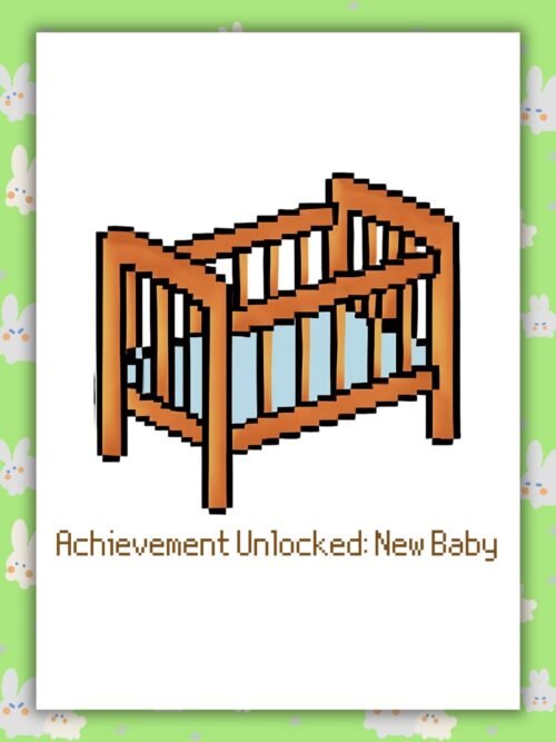 Unlocked New Baby Achievement Unlocked: New Baby β Gamer New Baby Card