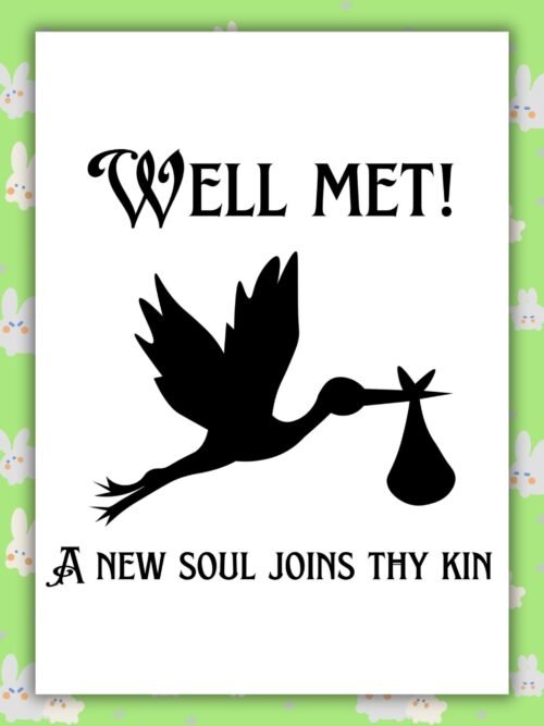 Medieval New Baby Card – Well Met