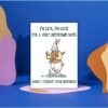 White Rabbit Belated Birthday Card (1) Alice in Wonderland White Rabbit Belated Birthday Card
