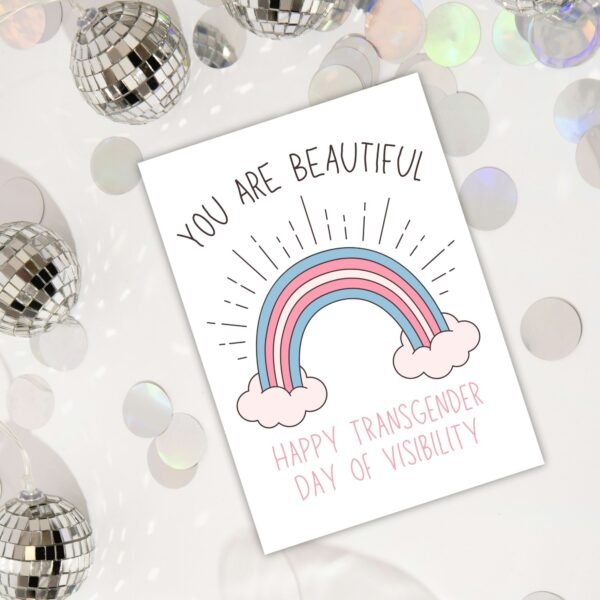 You Are Beautiful Happy Transgender DOV Card (2) You Are Beautiful – Happy Transgender Day of Visibility Card