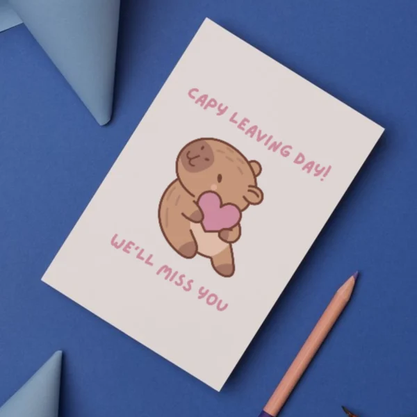 capy leaving 2 Capybara Leaving Card - Capy Leaving Day