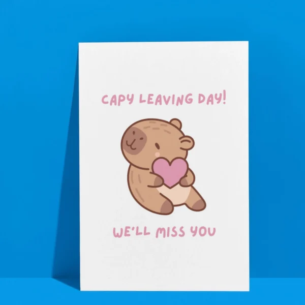 capy leaving 3 Capybara Leaving Card - Capy Leaving Day