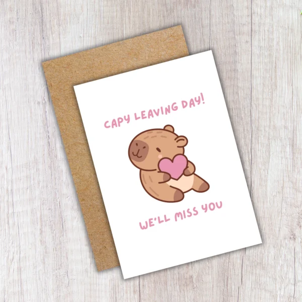capy leaving 4 Capybara Leaving Card - Capy Leaving Day