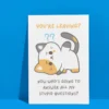 leaving stupid questions 3 Funny Cat Leaving Card - Who Is Going To Answer All My Stupid Questions?