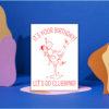 Women’s Golf Birthday Card – Let’s Go Clubbing