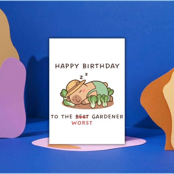 Funny Gardener Birthday Card – Best Worst Gardener