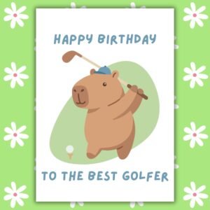 Golfer Birthday Card – Best Golfer Card