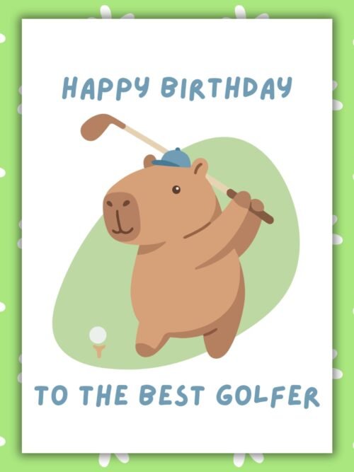 Birthday Best Golfer Card Golfer Birthday Card β Best Golfer Card