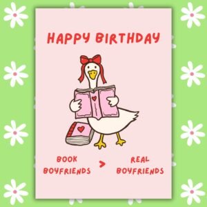 Book Boyfriend Birthday Card