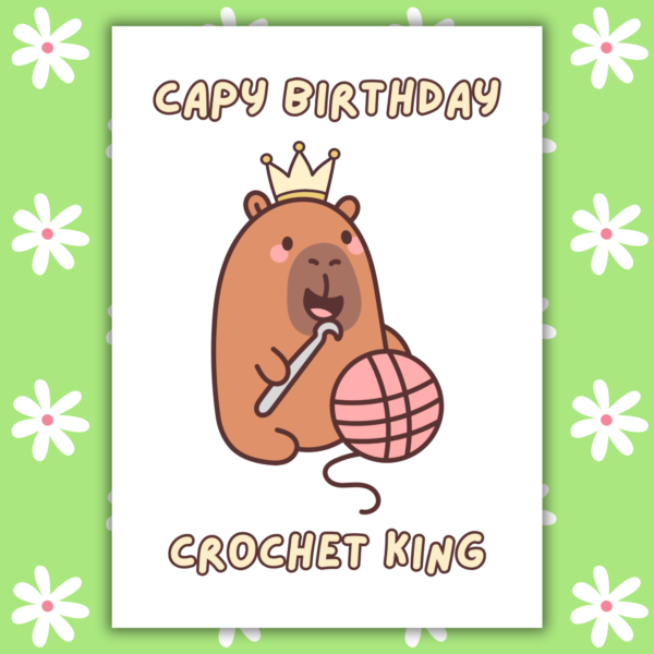 Birthday Crochet King Card Crochet Birthday Card โ Crochet King