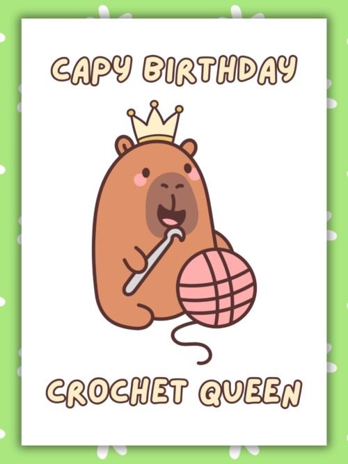 Birthday Crochet Queen Card Crochet Birthday Card β Crochet Queen