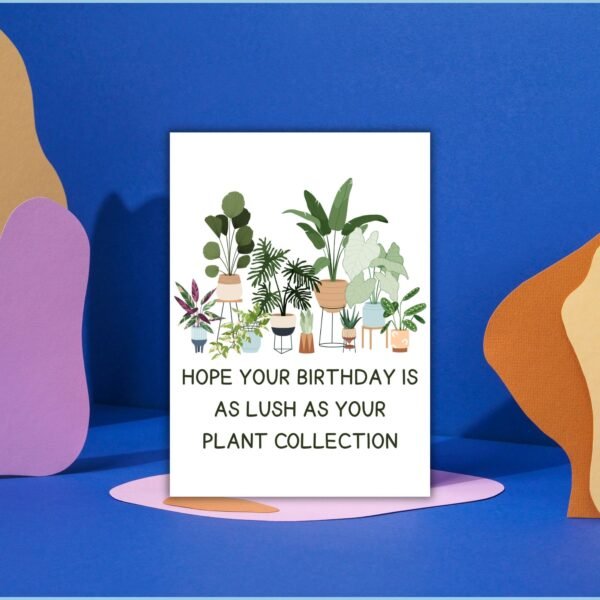 Plant Lover Birthday Card – Lush Plant Collection