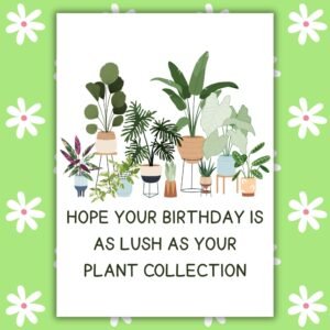 Plant Lover Birthday Card – Lush Plant Collection