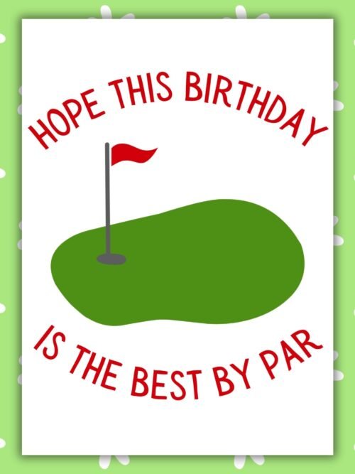 Birthday Par Card Golfer Birthday Card β Best By Par